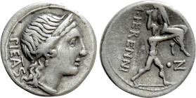 M. HERENNIUS. Denarius (108-107 BC). Rome