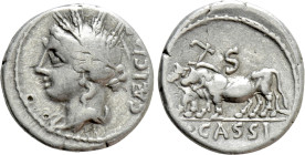 L. CASSIUS CAECIANUS. Denarius (102 BC). Rome