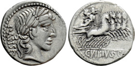 C. VIBIUS C.F. PANSA. Denarius (90 BC). Rome