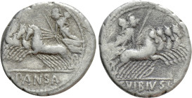 C. VIBIUS C.F. PANSA. Denarius (90 BC). Rome