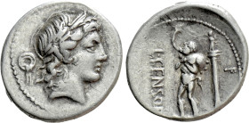 L. MARCIUS CENSORINUS. Denarius (82 BC). Rome