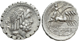 Q. ANTONIUS BALBUS. Serrate Denarius (83-82 BC). Rome