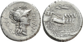 L. SULLA and L. MANLIUS TORQUATUS. Denarius (82 BC). Military mint moving with Sulla