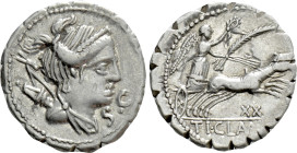 TI. CLAUDIUS NERO. Serrate Denarius (79 BC). Rome