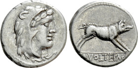 M. VOLTEIUS M.F. Denarius (75 BC). Rome