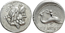 L. LUCRETIUS TRIO. Denarius (74 BC). Rome