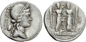 CN. EGNATIUS CN.F. CN.N. MAXSUMUS. Denarius (76 BC). Rome