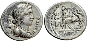 L. FARSULEIUS MENSOR. Denarius (76 BC). Rome
