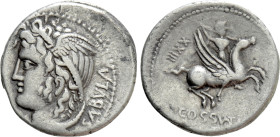 L. COSSUTIUS C.F. SABULA. Denarius (72 BC). Rome