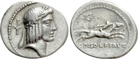 C. PISO L.F. FRUGI. Denarius (68 BC)