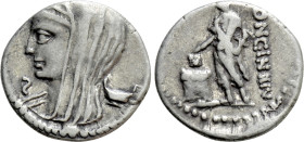 L. CASSIUS LONGINUS. Denarius (63 BC). Rome
