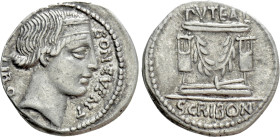 L. SCRIBONIUS LIBO. Denarius (62 BC). Rome