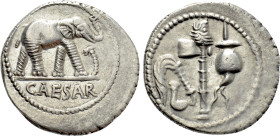 JULIUS CAESAR. Denarius (49 BC). Military mint traveling with Caesar