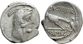L. PAPIUS CELSUS. Denarius (45 BC). Rome