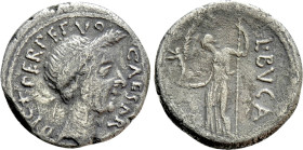 JULIUS CAESAR. Denarius (44 BC). Rome. L. Aemilius Buca, moneyer. Lifetime issue