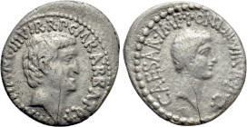 MARK ANTONY & OCTAVIAN. Denarius (41 BC). M. Barbatius Pollio, quaestor pro praetore. Ephesus