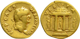 VESPASIAN (69-79). GOLD Aureus. Rome