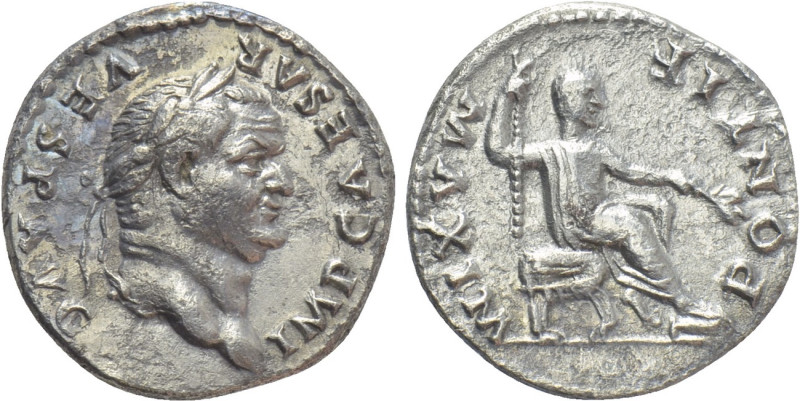 VESPASIAN (69-79). Denarius. Rome. 

Obv: IMP CAESAR VESP AVG. 
Laureate head...