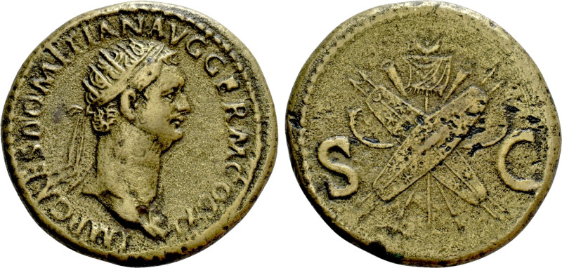 DOMITIAN (81-96). Dupondius. Rome. 

Obv: IMP CAES DOMITIAN AVG GERM COS XI. ...