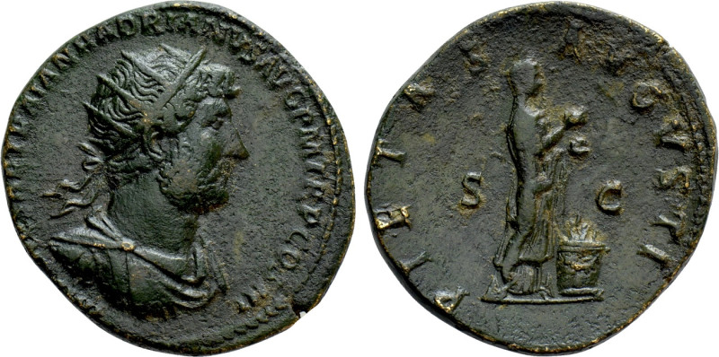 HADRIAN (117-138). Dupondius. Rome. 

Obv: IMP CAESAR TRAIAN HADRIANVS AVG P M...
