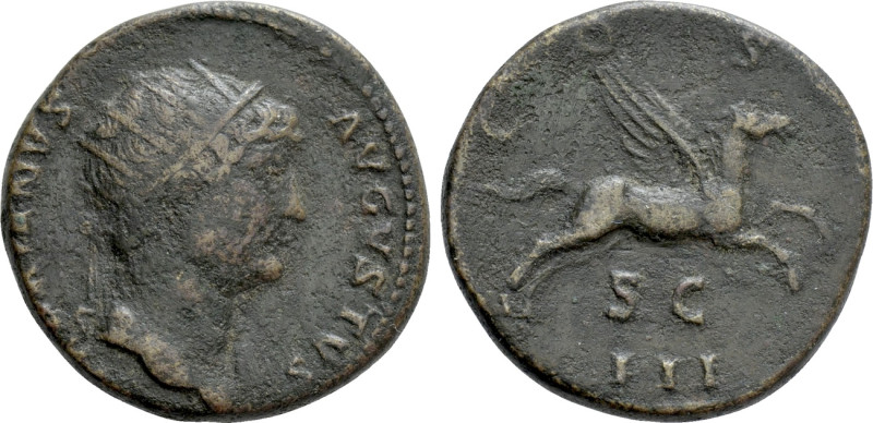 HADRIAN (117-138). Dupondius. Rome. 

Obv: HADRIANVS AVGVSTVS. 
Radiate head ...