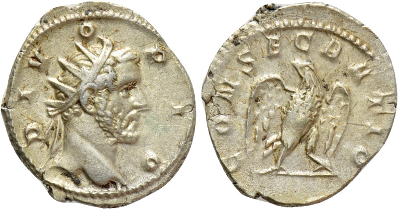 DIVUS ANTONINUS PIUS (Died 161). Antoninianus. Rome. Struck under Trajanus Deciu...