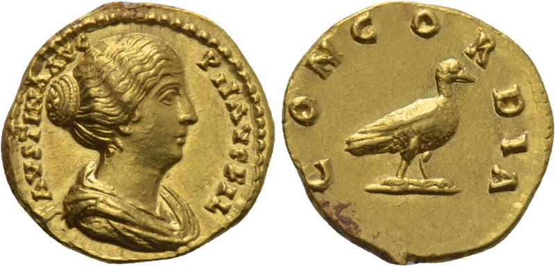 FAUSTINA II (Augusta, 147-176). GOLD Aureus. Rome. 

Obv: FAVSTINA AVG PII AVG...