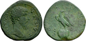 DIVUS LUCIUS VERUS (Died 169). Sestertius. Rome