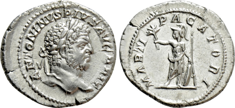 CARACALLA (197-217). Denarius. Rome. 

Obv: ANTONINVS PIVS AVG BRIT. 
Laureat...