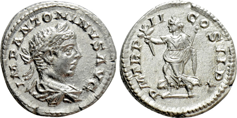 ELAGABALUS (218-222). Denarius. Rome. 

Obv: IMP ANTONINVS AVG. 
Laureate and...