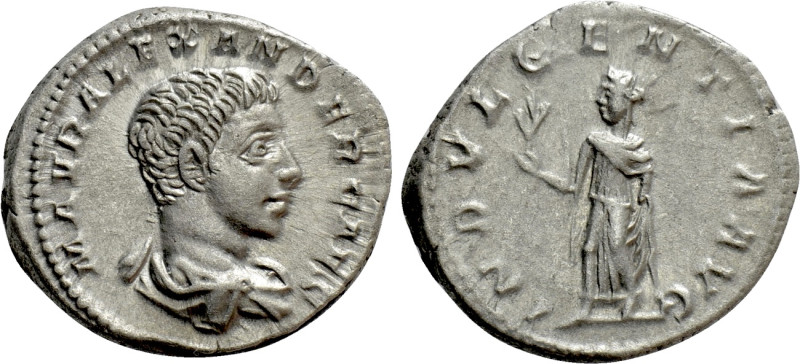 SEVERUS ALEXANDER (Caesar, 222). Denarius. Rome. Struck under Elagabal. 

Obv:...