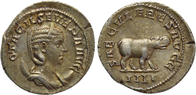 OTACILIA SEVERA (Augusta, 244-249). Antoninianus. Rome. Saecular Games/1000th An...