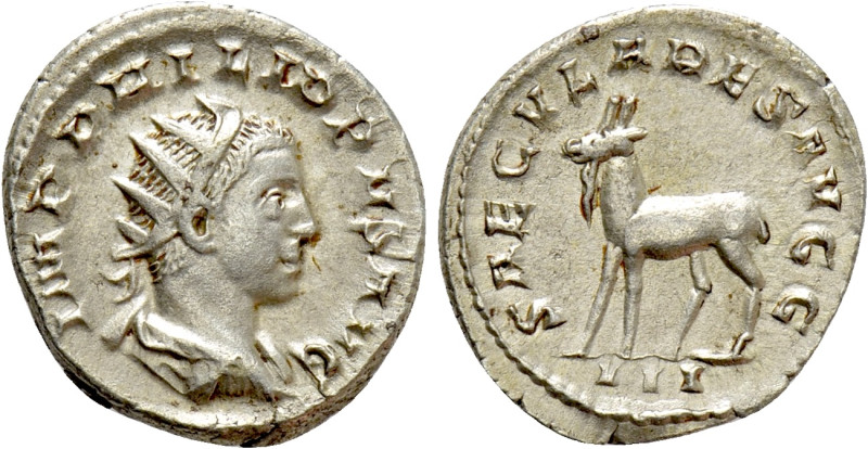 PHILIP II (247-249). Antoninianus. Rome. Saecular Games/1000th Anniversary of Ro...