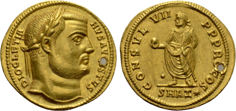 DIOCLETIAN (284-305). GOLD Aureus. Antioch.

Obv: DIOCLETIANVS AVGVSTVS.
Laur...