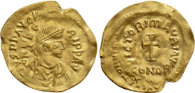 MAURICE TIBERIUS (582-602). GOLD Tremissis. Constantinople