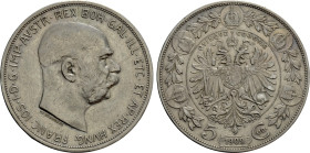 AUSTRIAN EMPIRE. Franz Joseph I (1848-1916). 5 Corona (1909). Vienna