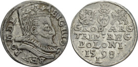POLAND. Sigismund III Vasa (1587-1632). Trojak (1598). Lublin