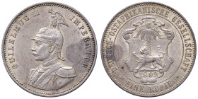 AFRICA ORIENTALE TEDESCA. Guglielmo II (1888-1918). 1 Rupia 1892. AG (g 11,67). KM 2.
BB+
