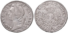 FRANCIA. Luigi XV (1715-1774). Ecu 1756 L (Bayonne). AG (g 28,88). Gad.322.
BB+