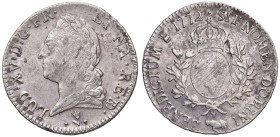 FRANCIA. Luigi XV (1715-1774). Ecu 1772 Pau. AG (g 28,16). Gad.323.
BB
