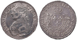 FRANCIA. Luigi XVI (1774-1792). Ecu 1786 Q (Perpignan). AG (g 28,50). Gad.354.
BB+/qSPL