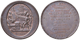 FRANCIA. Costituzione (1792-1795). Monneron da 5 Sols 1792. CU (g 29,68 - 39 mm). Gad. 1.5.
qSPL