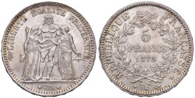 FRANCIA. III Repubblica (1871-1940). 5 Franchi 1878 K (Bordeaux) Hercule. AG (g 25,07). Gad. 745.
SPL+/qFDC