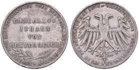 GERMANIA. Francoforte. Arciduca Giovanni. 2 Gulden 1848. AG (g 21,13). KM 338.
BB+