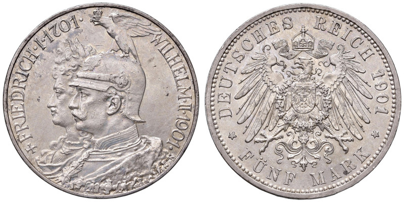 GERMANIA. Prussia. Guglielmo I (1861-1888). 5 Marchi 1901. AG (g 27,78). KM 526....