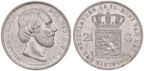 PAESI BASSI. Guglielmo III (1849-1890). 2 1/2 Gulden 1872. AG (g 25,00). KM 82.
SPL+