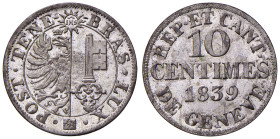 SVIZZERA. Ginevra. 10 Centimes 1839. MI (g 3,12). KM 128.
FDC
