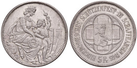 SVIZZERA. 5 Franchi 1865 Tiro Federale di Schaffhausen. AG (g 25,00). KM S8.
SPL