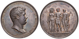 NAPOLI. Ferdinando II di Borbone (1830-1859). Medaglia 1830. Per L'assunzione al Trono del Re Ferdinando II di Borbone. Opus: V. Catenacci e M. Laudic...