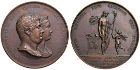 NAPOLI. Ferdinando II di Borbone (1830-1859). Medaglia 1837. Seconde nozze del Re Ferdinando II di Borbone con Maria Teresa D'Austria. Opus: F. D'Andr...